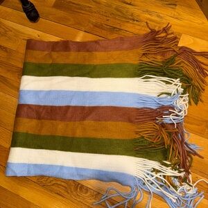Madewell Striped Fringe Scarf in Earth Tones